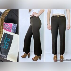 sz 28 vintage 60s Cocoa Brown SKI PANTS Medium wool stirrup pants skiing Austria